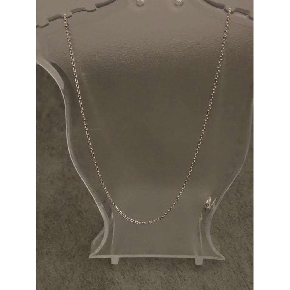Jewlpire Silver Tone Cable Chain Necklace 18 Inch Minimalist Layering Jewelry